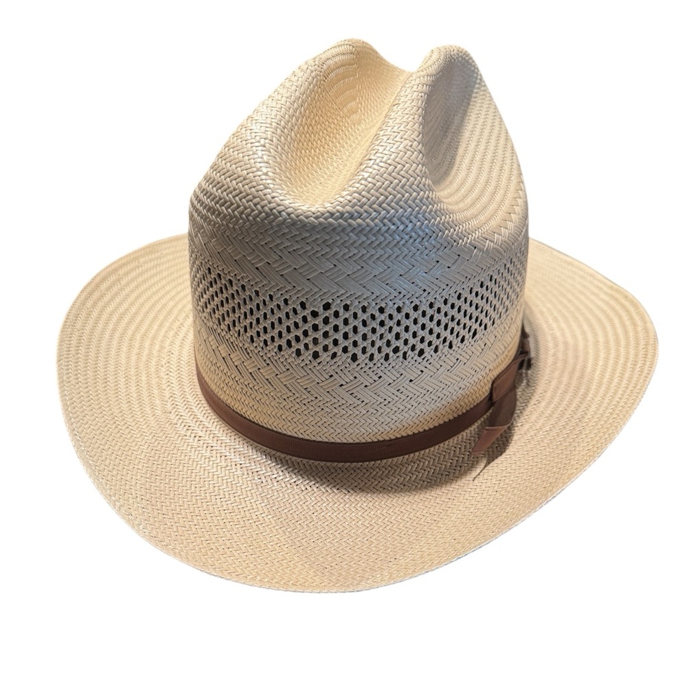 NWT Straw Stetson Open Road Cowboy Hat Fedora